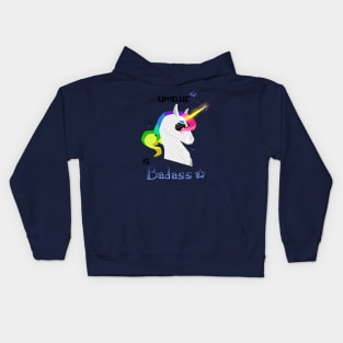 Unique is badass - Unicorn - Blue Kids Hoodie